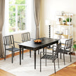 Outsunny Set of Four Minimal Metal Garden Chairs - Black – view 7