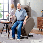 Electric Rise/Recline Armchair, with Reading Light - Brown