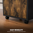 Mobile filing cabinet – rustic brown – image 6