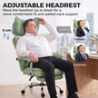 HOMCOM Executive Office Chair, PU Big and Tall Office Chair 180 kg with Wide Seat, Reclining, Lumbar Support, Light – view 5