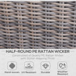 5-piece mixed brown rattan lounge set – image 4