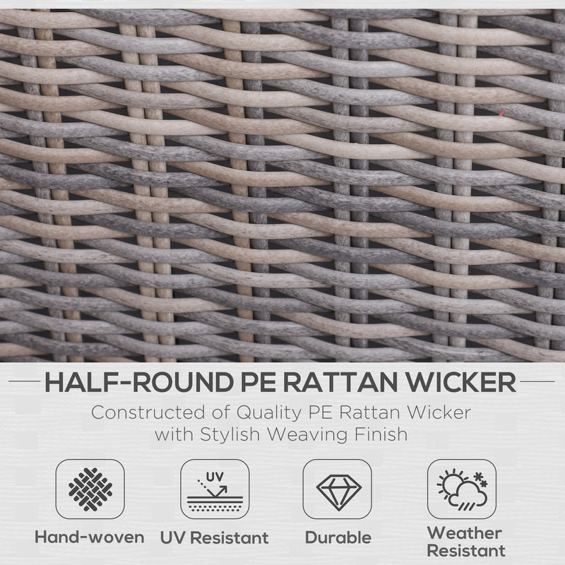 5-piece mixed brown rattan lounge set – image 4