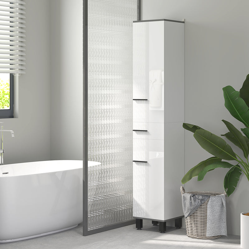 190 cm tall white bathroom cabinet – image 10