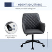 Leather-feel fabric swivel office chair – image 4