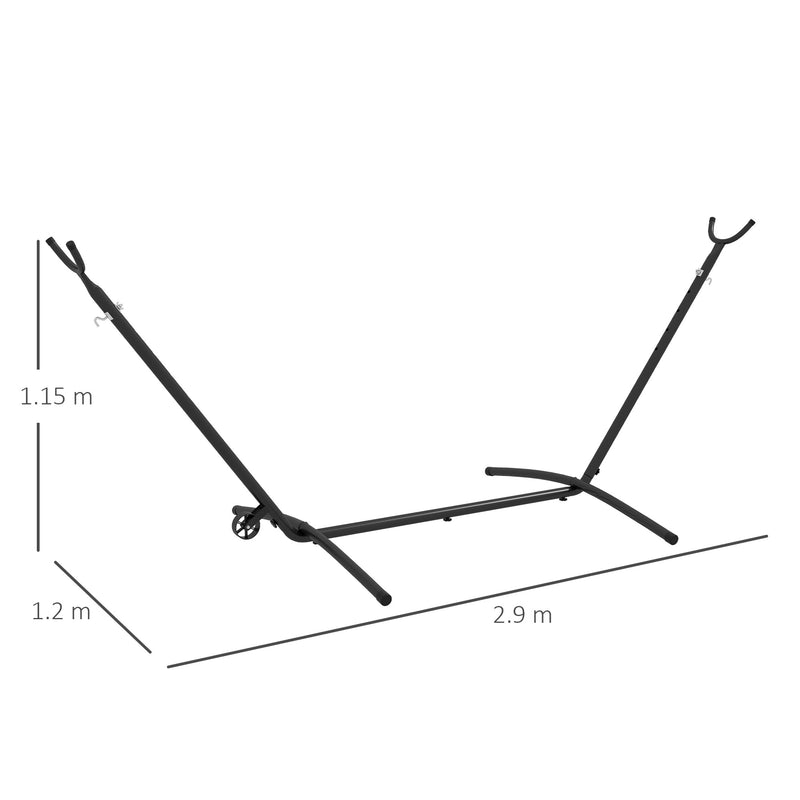Outsunny 9.5ft Hammock Stand, Portable Hammock with Wheels, Adjustable Hammock Net Stand with Carry Bag, for – view 3