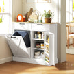 HOMCOM Sideboard with Tilt-out Trash Bin, Farmhouse Kitchen Sideboard with 2 Drawers, Adjustable Shelves, Door Racks – view 2