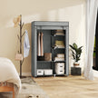 103 cm light grey fabric wardrobe – image 8