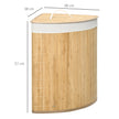 Corner bamboo laundry basket – image 3