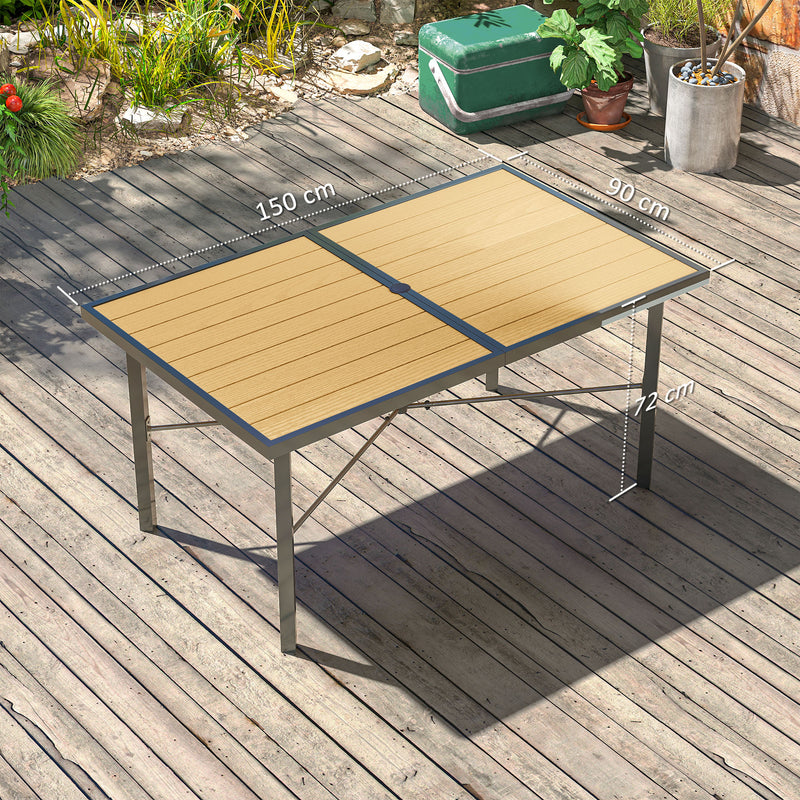6-seater steel garden table – image 3
