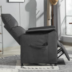 Power Recliner Chair, Reclining Chair with Remote, Pocket Springs, Silent Motor and Side Pockets, Black