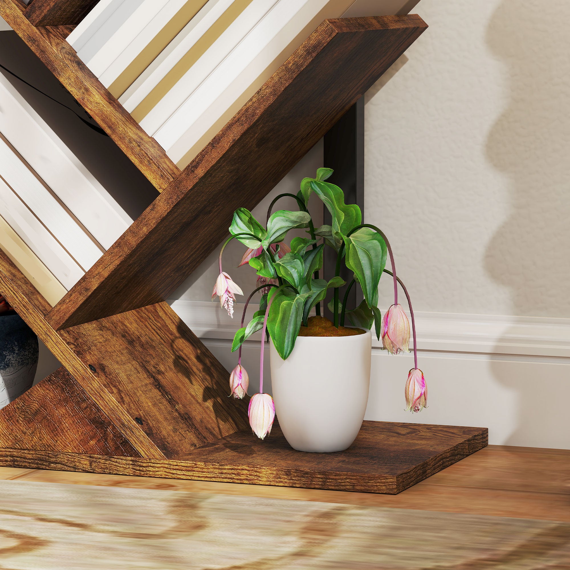 Eight-Section Tree Bookcase - Wood-Effect