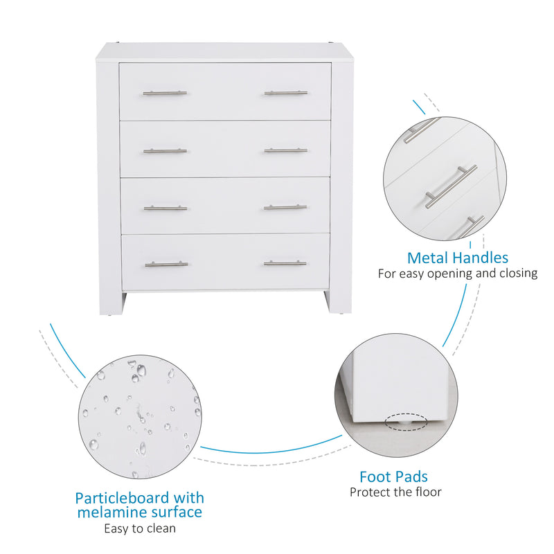 White 4-drawer chest – image 6
