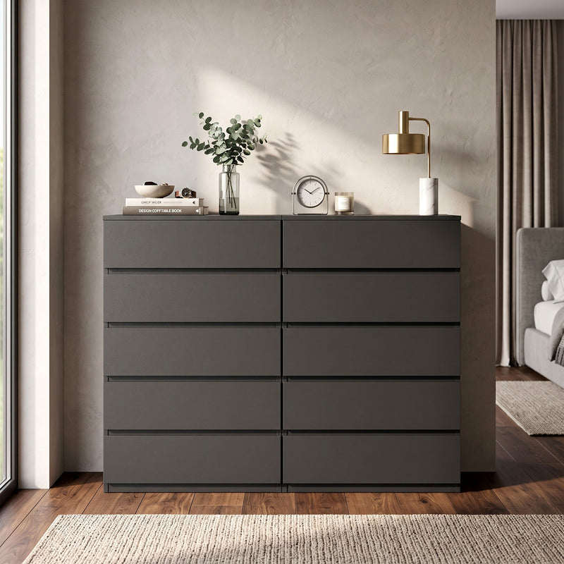 HOMCOM Chest of Drawers, 5-Drawer Storage Cabinets, Modern Dresser, Storage Drawer Unit for Bedroom – view 9