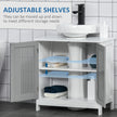 Grey slatted under sink cabinet – image 5