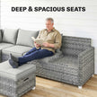 6-piece rattan corner sofa dining set – image 5