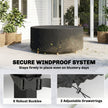 Outsunny Round Garden Furniture Cover, Waterproof Garden Table Cover, 420D Heavy Duty Oxford for Outdoor, Dia.214 x 70 – view 5