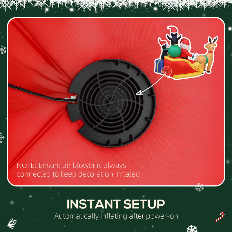 Built-in fan used to inflate the Christmas display