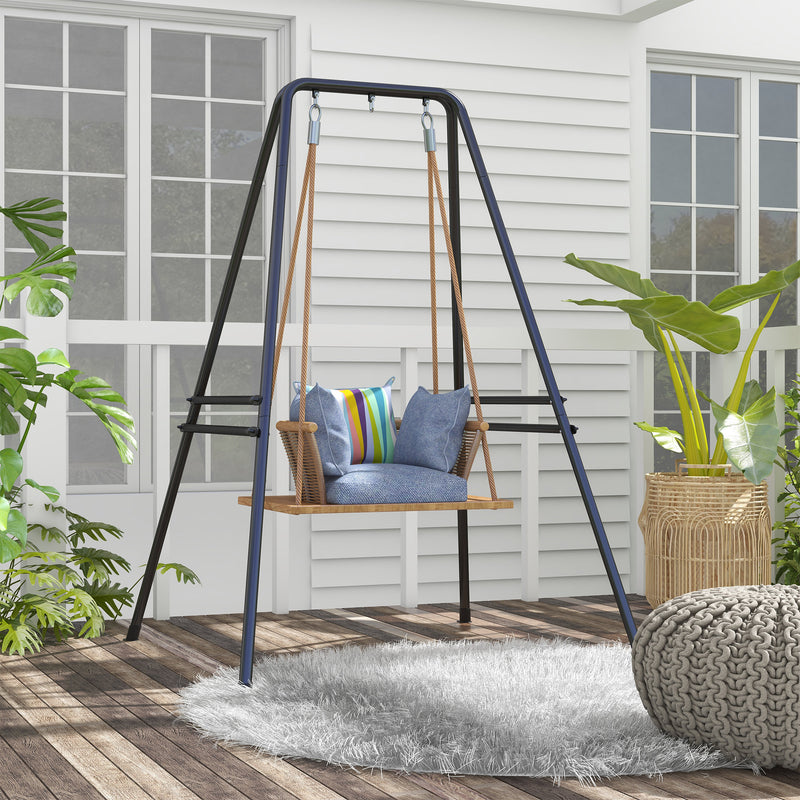 Outsunny Hammock Chair Stand, Hanging Heavy Duty Metal Frame Hammock Stand for Hanging Hammock Air Porch Swing Chair – view 2