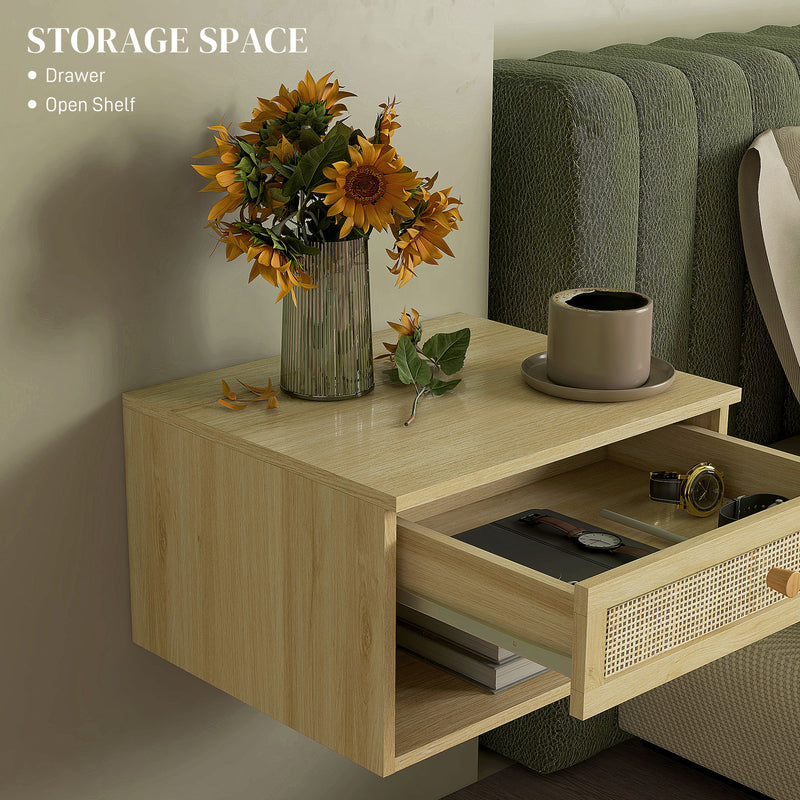 Floating rattan bedside tables – image 6