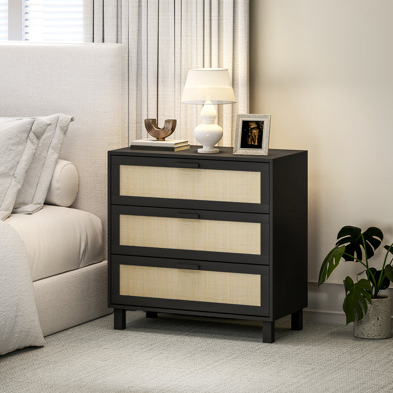 Rattan 3-drawer chest – image 2