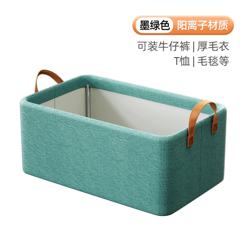 Collapsible Storage Box with Steel Frame and Fabric Drawer