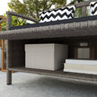 Outsunny 160L Storage Two-Seater Rattan Bench - Grey – view 8