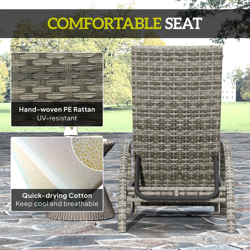 Reclining rattan lounger – image 6
