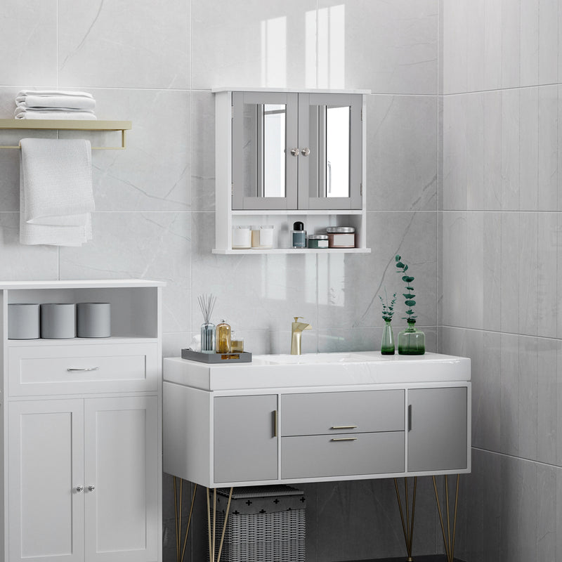 Grey mirror wall cabinet – image 5