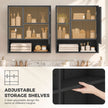 HOMCOM Bathroom Mirror Cabinet, Wall-Mounted Bathroom Cabinet with Mirror Door, Adjustable Shelves, Black – view 6