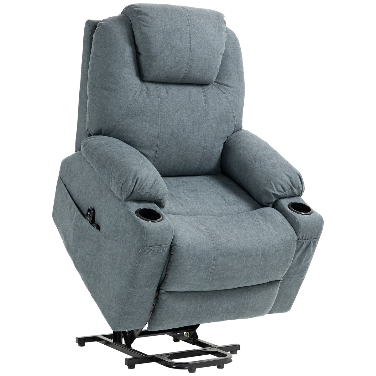 Power Lift Massage Recliner Chair with Heat – Charcoal Grey