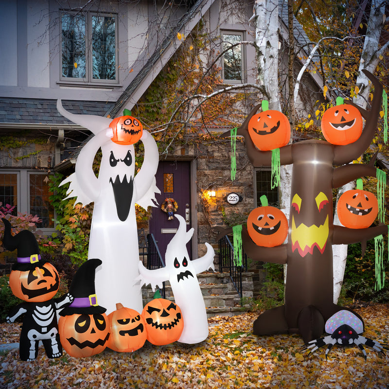 1.8m Inflatable Floating Ghost & Pumpkin with LED Lights – image 9 of 9