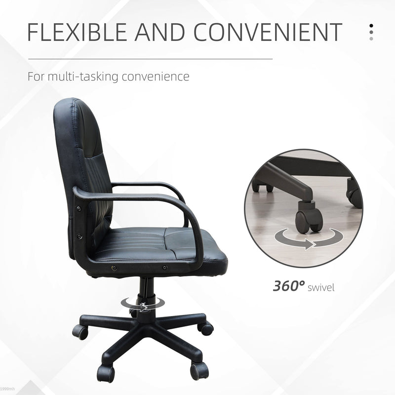 Faux leather swivel executive chair – image 5