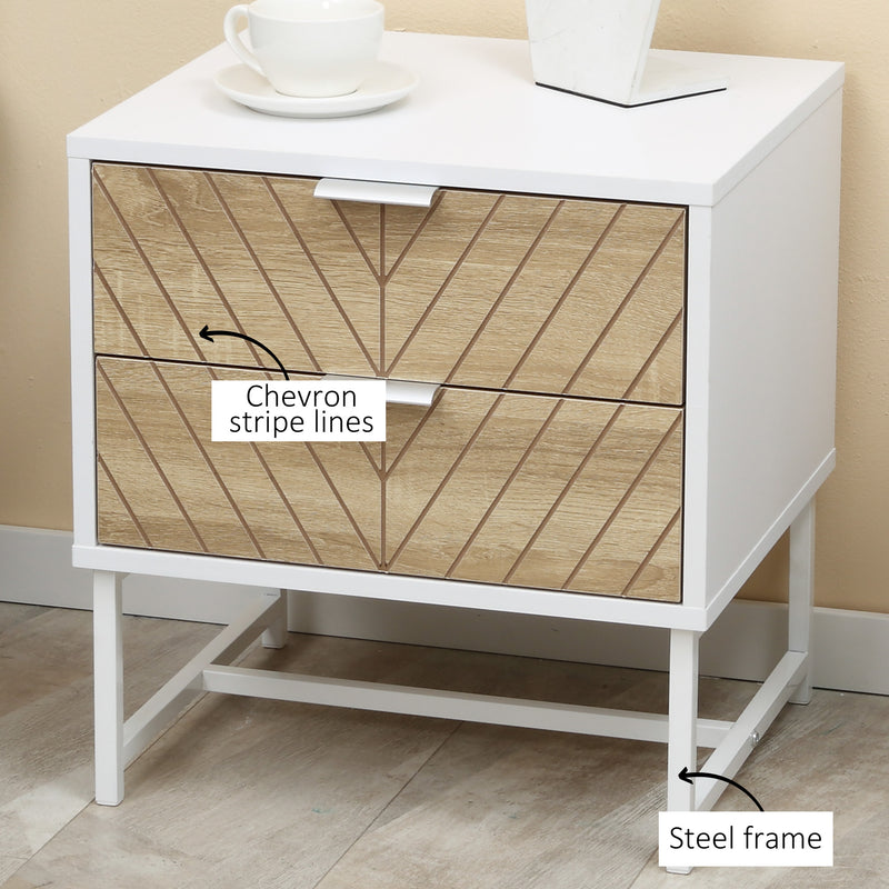 White & oak bedside table – image 6