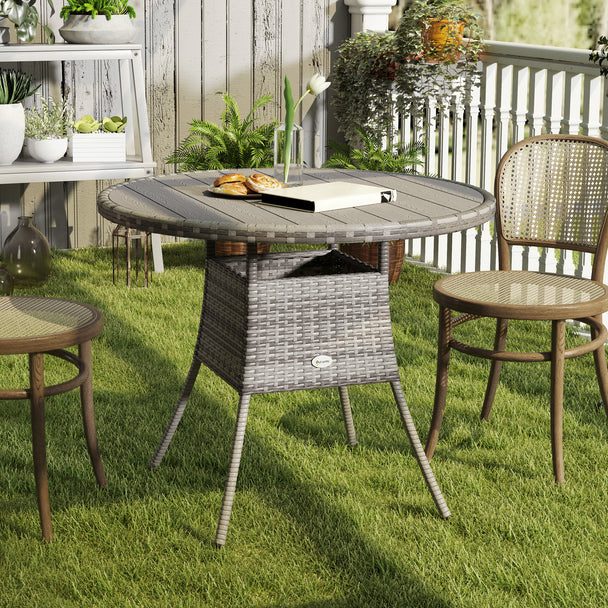 90 cm rattan garden dining table – image 2