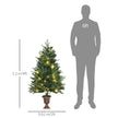 4ft pre-lit Christmas tree with vase base – image 3