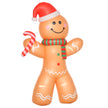 8ft Gingerbread Man Christmas Inflatable on a white background