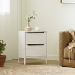 2-drawer fabric bedside chest – image 2
