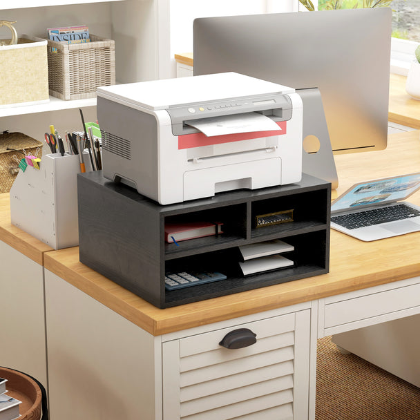 Black desktop printer stand – image 2