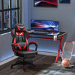 Racing gaming chair with footrest – image 2
