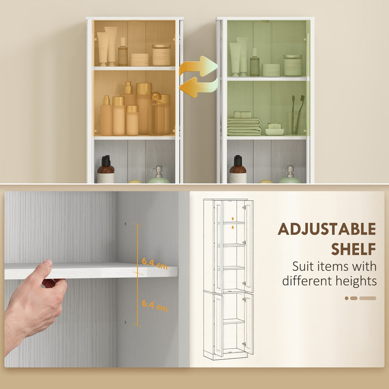 White tall bathroom cabinet – image 5