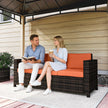 3-seater rattan garden sofa – image 7
