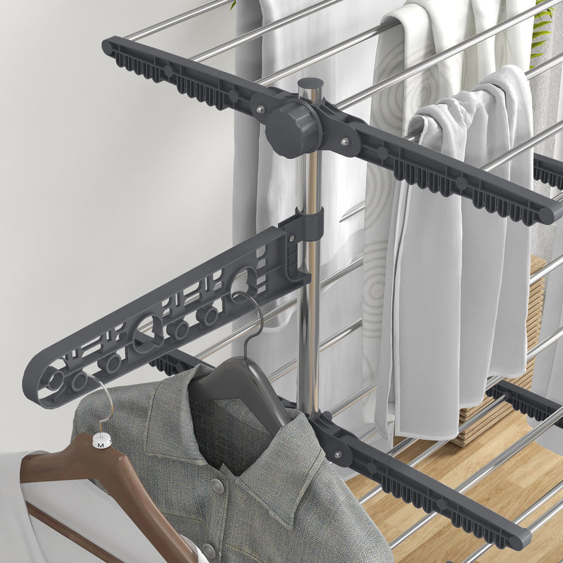 4-tier clothes airer, grey – image 8