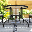 Round glass garden dining table – image 5