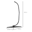 Outsunny Hanging Hammock Stand Hammock Chair Stand C Stand Steel Heavy Duty Stand for Hanging Hammock Air Porch Swing – view 3