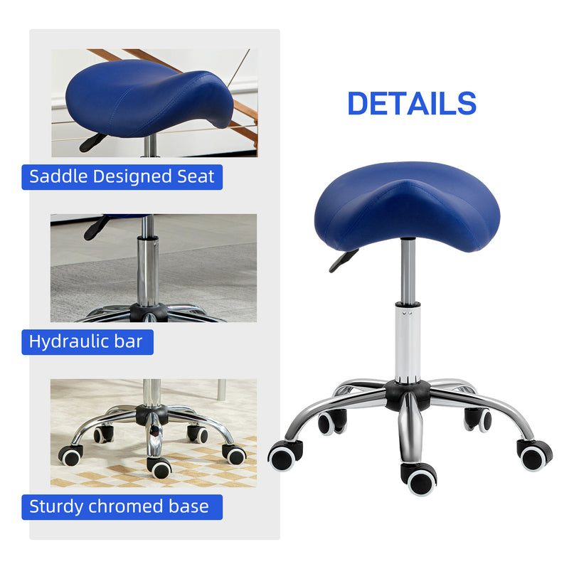 Dark blue saddle stool – image 6