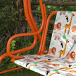 AIYAPLAY Kids Porch Swing, 2-Seater Patio Swing Bench Hammock with Seat Belts, Adjustable Canopy for Garden, Orange – view 8