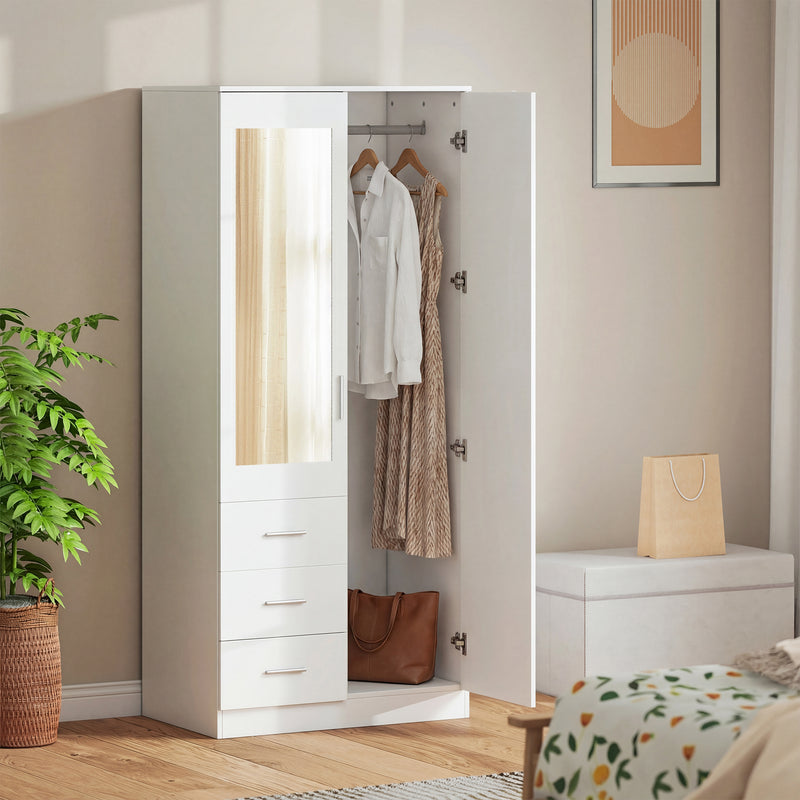 White mirrored wardrobe – image 9