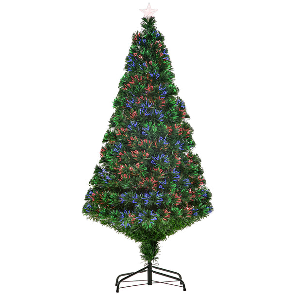 5ft green fibre optic Christmas tree with star topper