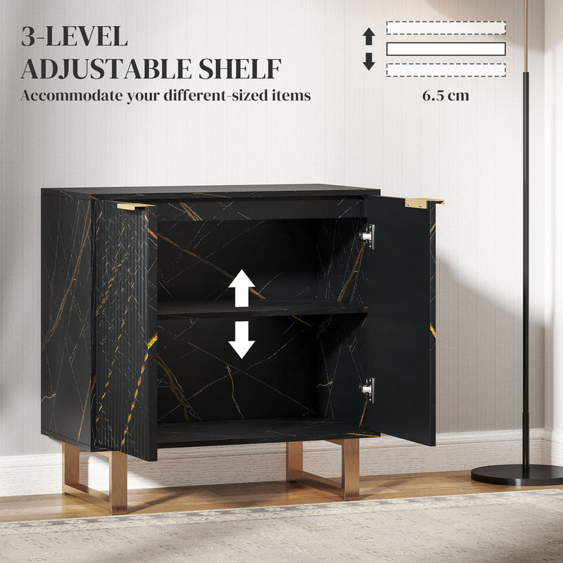 Black ribbed sideboard – image 5