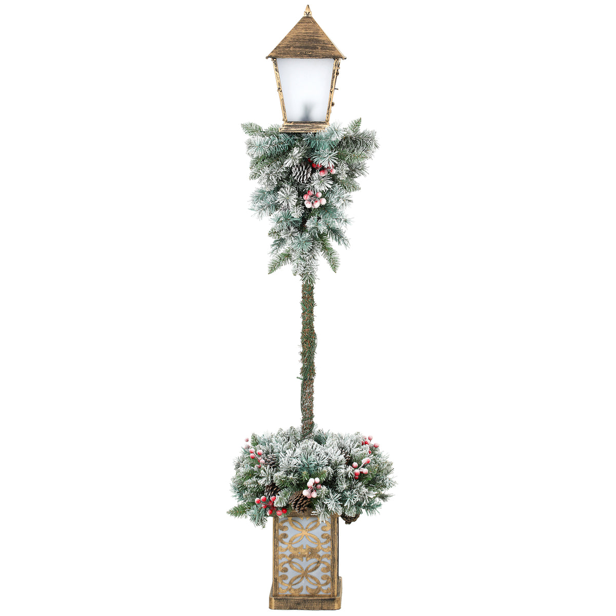 5ft LED Christmas Lamp Post on a white background